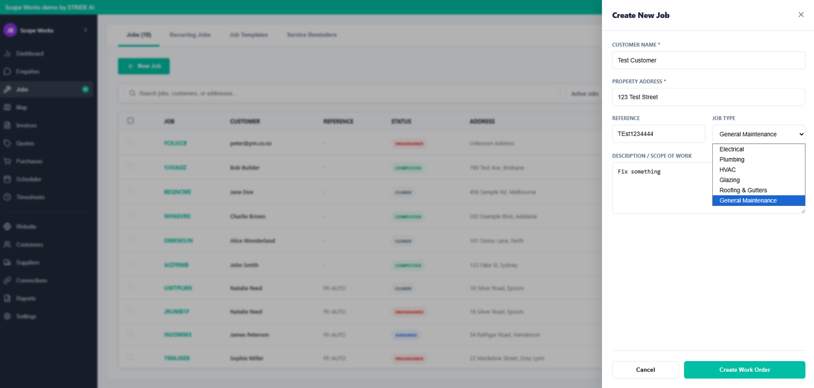 %Stride AI - AI Automation For New Zealand Businesses% 8 Booking system example