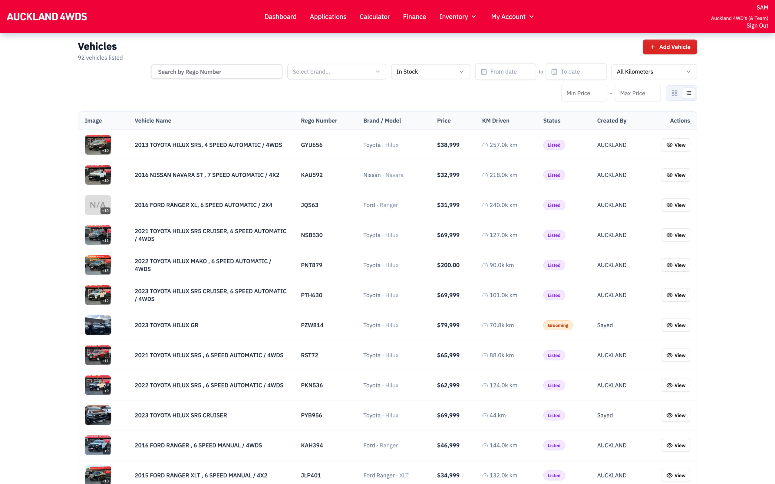 %Stride AI - AI Automation For New Zealand Businesses% 5 Auckland 4WDS vehicle inventory list